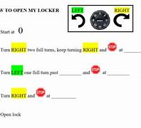 Image result for How to Open Locker Combination Flyer
