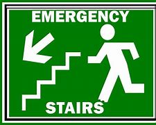 Image result for Emergency Stairs Sign