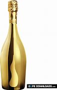 Image result for Gold Champagne Glass and Bottel