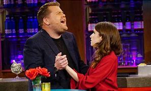 Image result for James Corden and Anna Kendrick Love Story Makeup