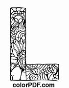 Image result for L Coloring Pages for Adults