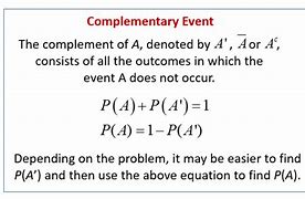 Image result for Complement Probability