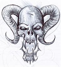 Image result for Gothic Skull Line Drawings