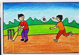 Image result for Easy Cricket Drawing for Kids