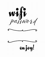 Image result for Free Printable Wifi Password Template 4 X 6