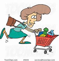 Image result for Old Lady Shopping Cartoon