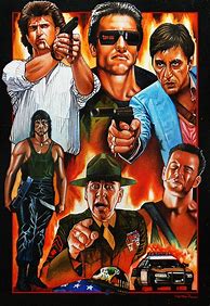 Image result for 80s Action Art