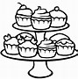 Image result for Black and White Cupcake ClipArt Free