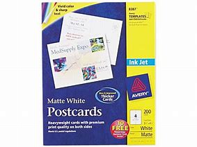 Image result for Avery Template 8387 White Postcards