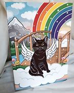 Image result for Cartoons of Cat On Rainbow Bridge