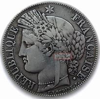 Image result for 1849 5 Franc Coin