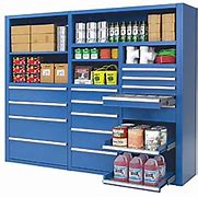 Image result for Storage Cabinets with Drawers and Shelves