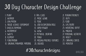 Image result for 30-Day Character Art Challenge