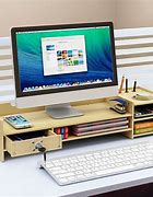 Image result for Computer Monitor Stand with Storage and Laptop