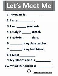 Image result for Easy English Worksheets for Kids