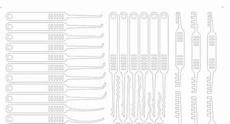 Image result for Lock Pick Templates to Scale