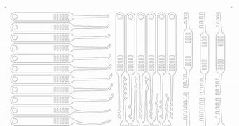 Image result for Free Lock Picks Template Actual Size