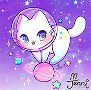 Image result for Cute Space Cat Drawing