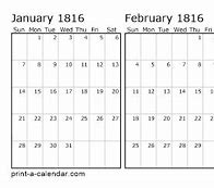 Image result for 1816 Calendar