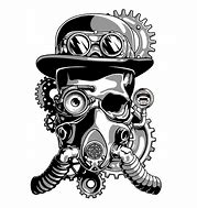 Image result for Skull Wearing Gas Mask Drawings