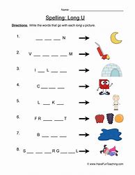 Image result for Fun Activities with Long Vowel U Words