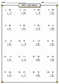 Image result for Printable 1st Grade Worksheets Two Digit Number