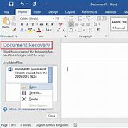 Image result for MS Word Recover Unsaved Document