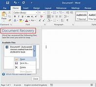 Image result for Recovered Word Documents