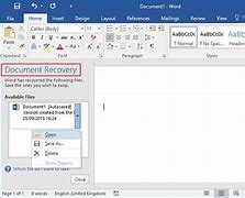 Image result for Recover Unsaved Word Document