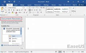 Image result for How to Retrieve Unsaved Word Document