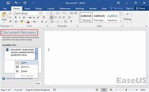 Image result for Auto Recovery Files Word