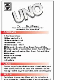 Image result for Uno Rules Card Game