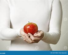 Image result for Female Hand Holding Apple