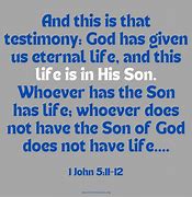 Image result for 1 John 5 11-12