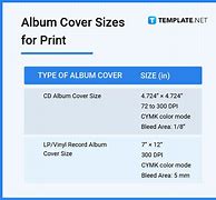 Image result for Album Cover Size