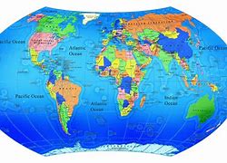 Image result for Labeled World Map for Kids