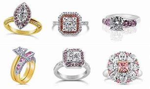 Image result for Rose Gold Pink Diamond Ring