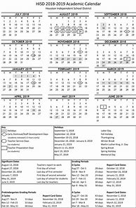 Image result for Academic Calendar 2018 2019