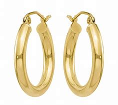 Image result for Simple Gold Hoop Earrings