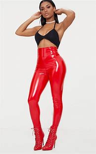 Image result for High Waist Vinyl Leggings