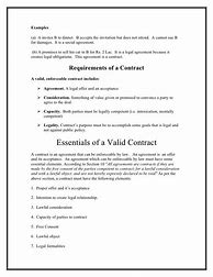 Image result for Valid Contract with Example