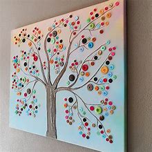 Image result for Button Tree Art
