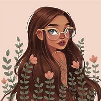 Image result for Woman Glasses Cartoon