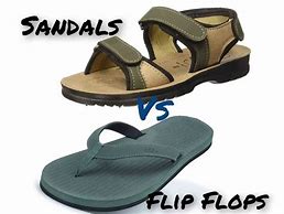 Image result for Sandals vs Flip Flops