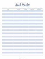 Image result for Free Printable Book Tracker for Planner