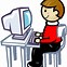 Image result for Parent On Computer with Child Clip Art
