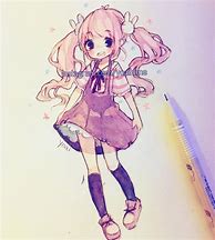 Image result for Kawaii Anime Drawings On Paper