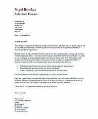 Image result for Substitute Teacher Cover Letter