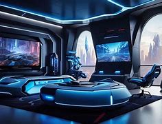 Image result for Futuristic Gaming Room