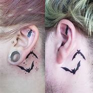 Image result for Bat Tattoo Behind Ear